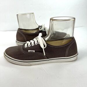 Vans Authentic Low Pro Canvas Sneakers size 8.0 Taupe Summer Travel Sk8r Y2K